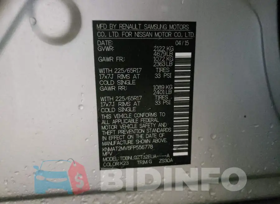 KNMAT2MV8FP556778 Photo# 12