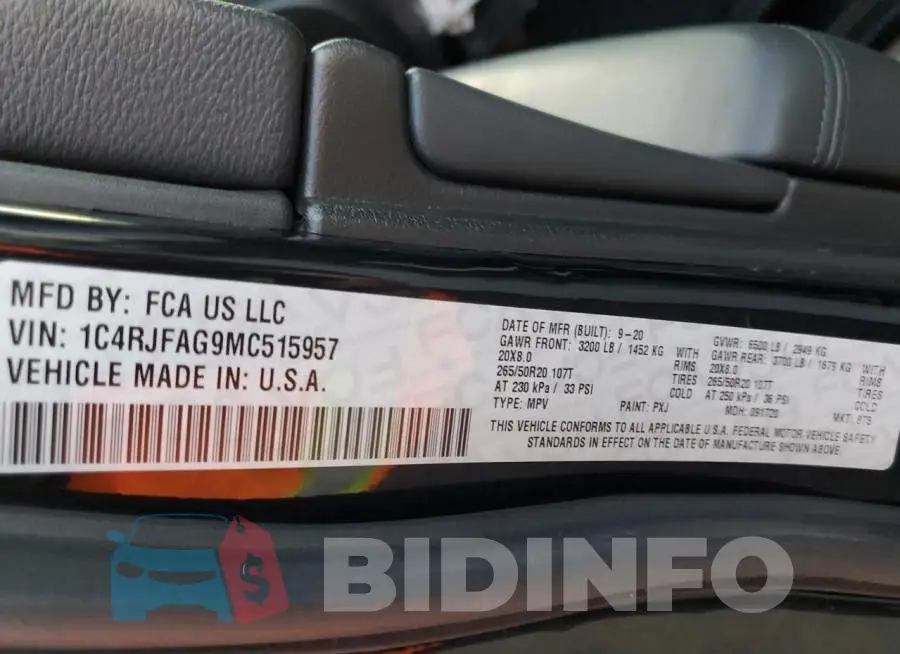 1C4RJFAG9MC515957 Photo# 10