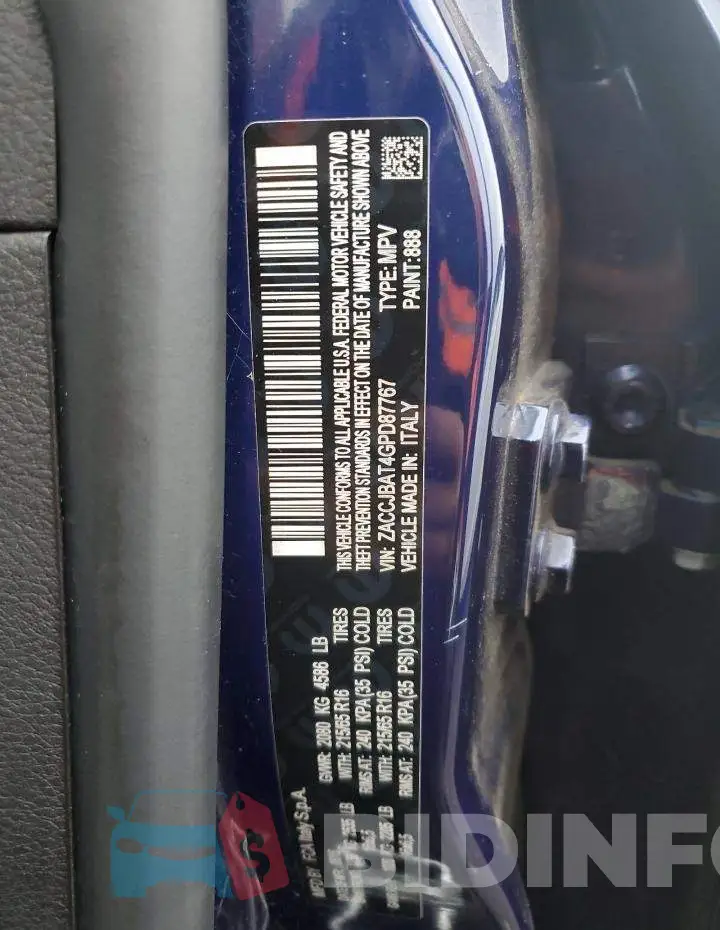 ZACCJBAT4GPD87767 Photo# 13