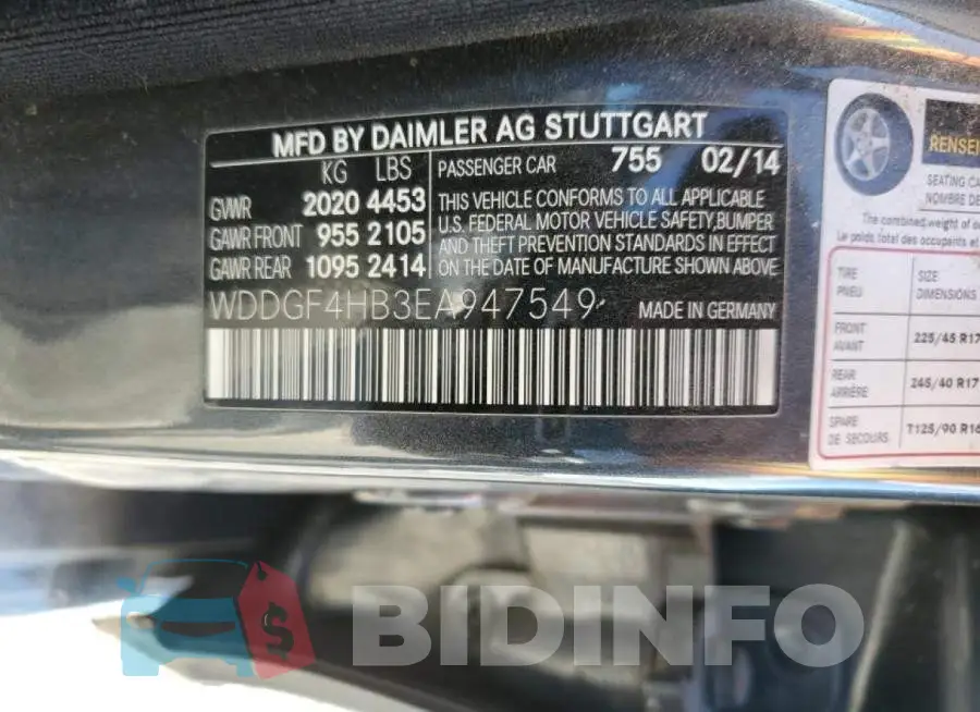 WDDGF4HB3EA947549 Photo# 10