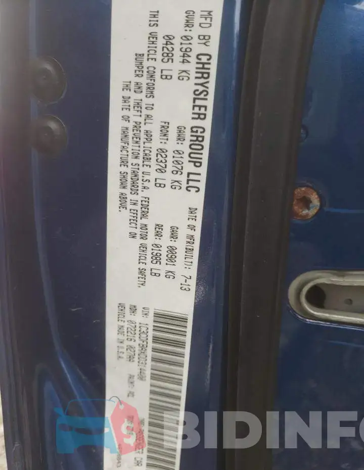 1C3CDFBAXDD314400 Photo# 12