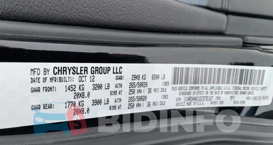 1C4RDHAG1DC575167 Photo# 10
