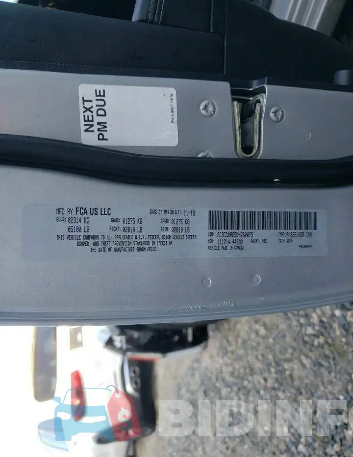 2C3CDXBG5KH760075 Photo# 12