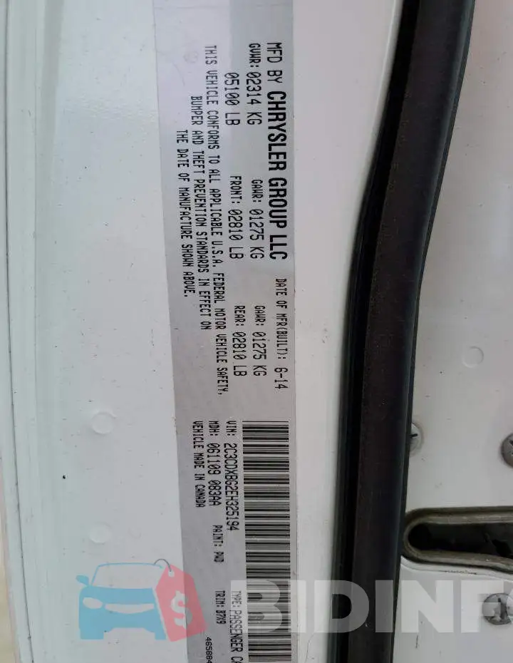 2C3CDXBGXGH173121 Photo# 12
