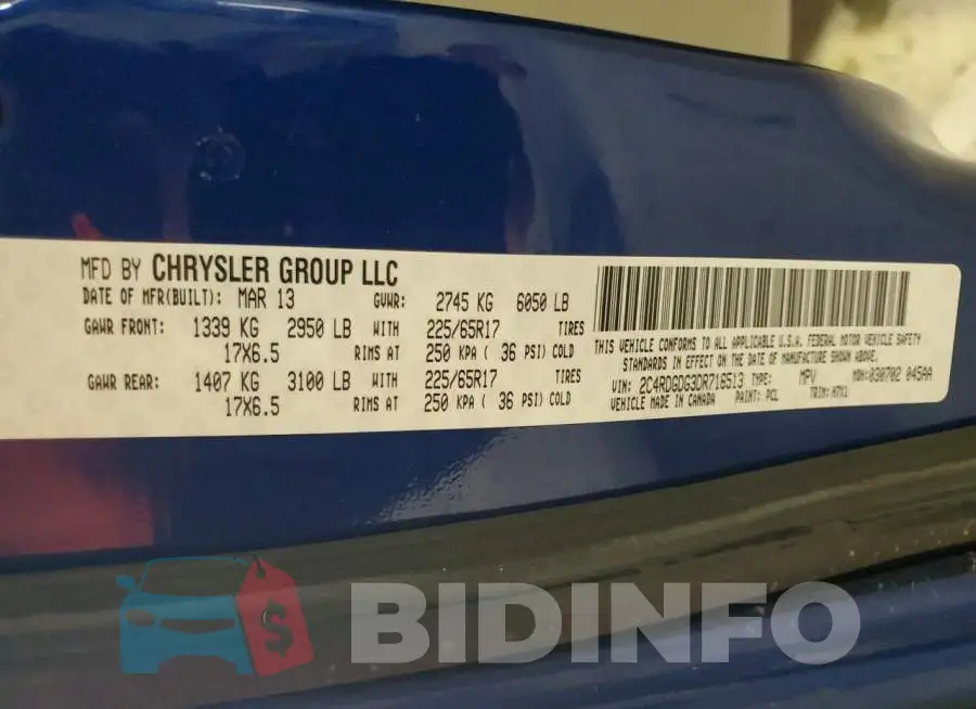 2C4RDGDG3DR716513 Photo# 10