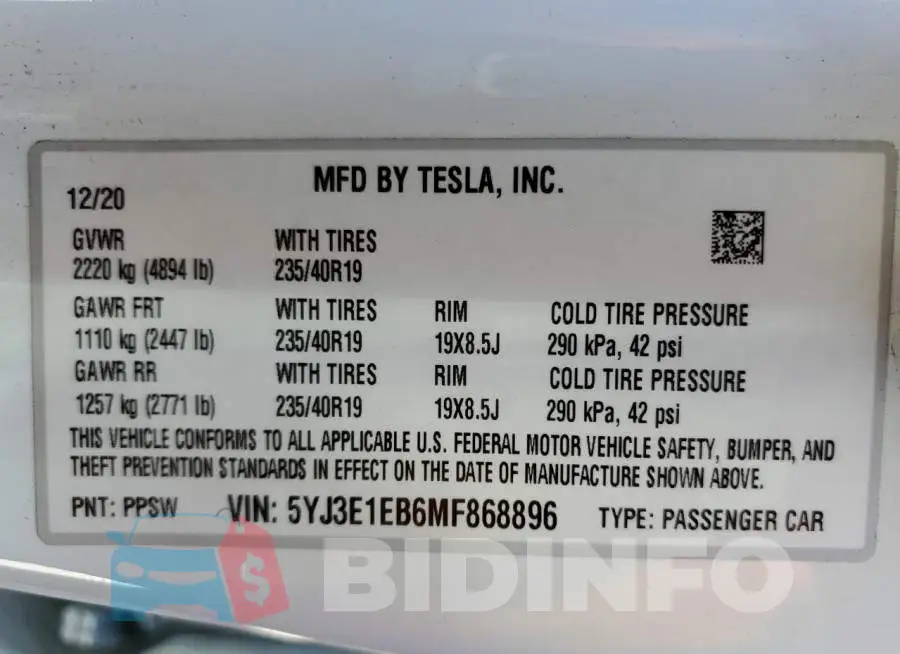 5YJ3E1EB6MF868896 Photo# 12