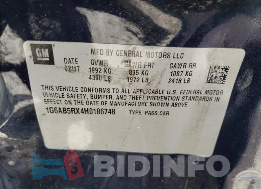 1G6AB5RX4H0186748 Photo# 10