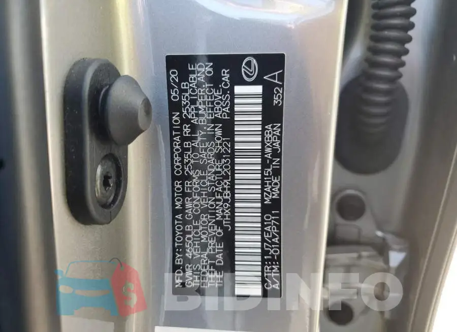 JTHX9JBH9L2031221 Photo# 10