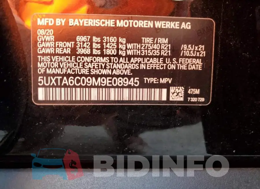 5UXTA6C09M9E08945 Photo# 10
