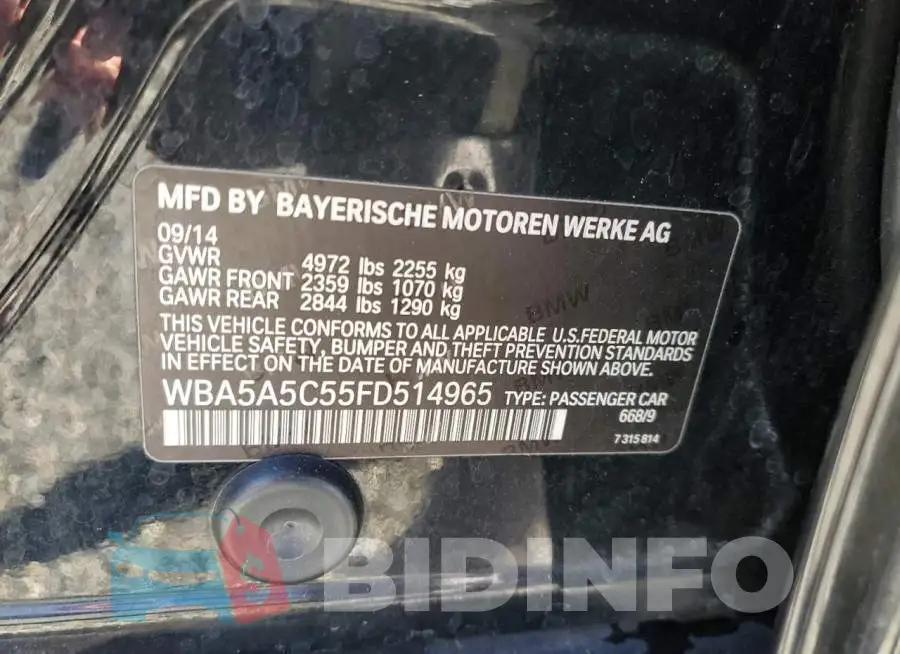 WBA5A5C55FD514965 Photo# 12