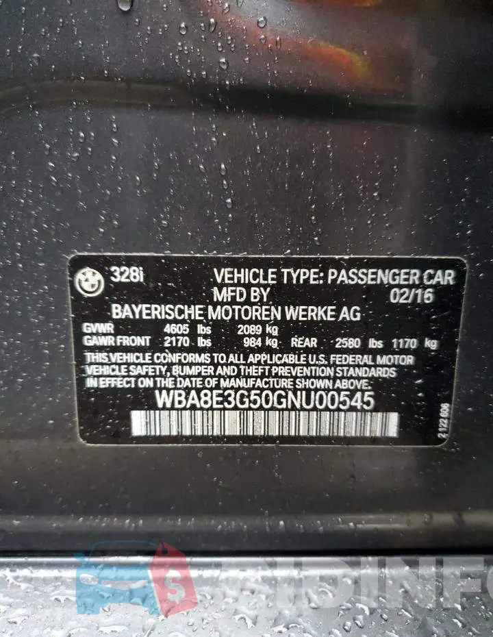 WBA8E3G50GNU00545 Photo# 12