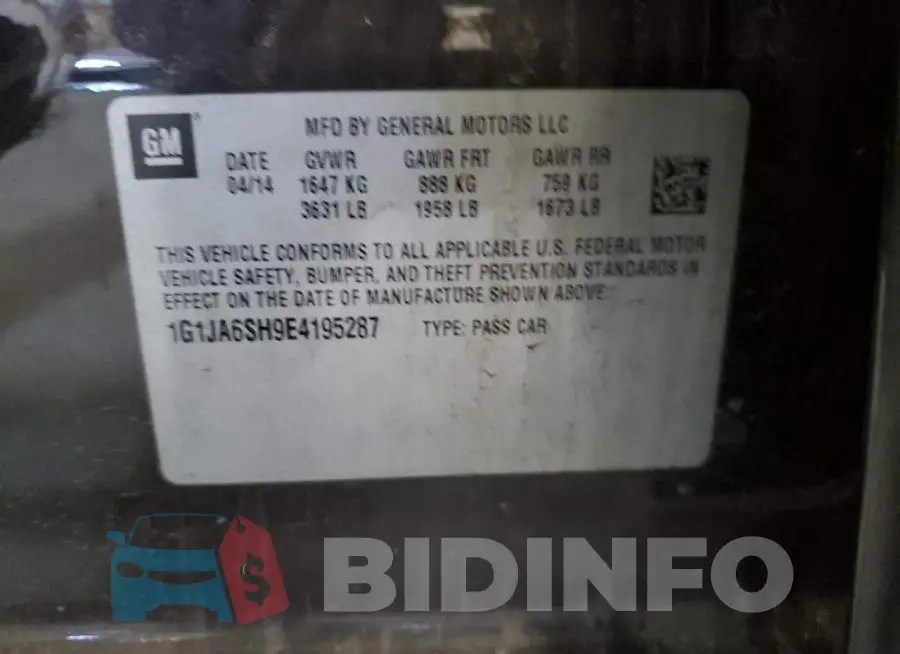 1G1JA6SH9E4195287 Photo# 12
