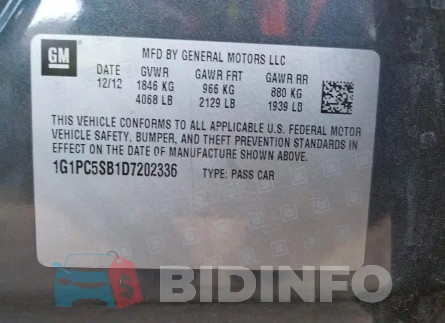1G1PC5SB1D7202336 Photo# 12