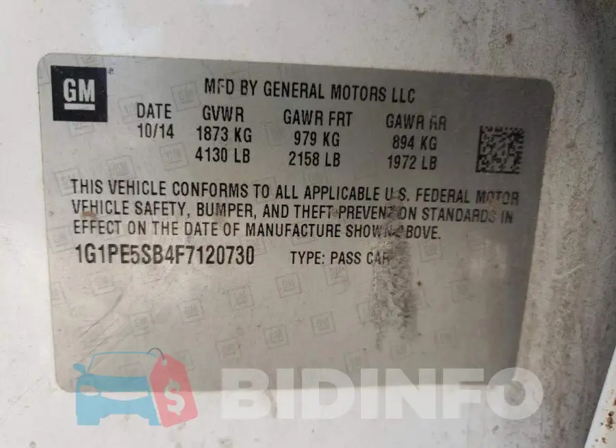 1G1PE5SB4F7120730 Photo# 13