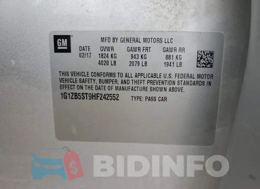 1G1ZB5ST9HF242552 Photo# 10