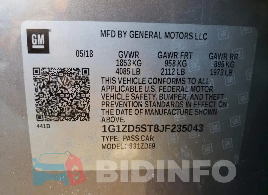 1G1ZD5ST8JF235043 Photo# 10