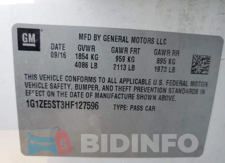 1G1ZE5ST3HF127596 Photo# 10