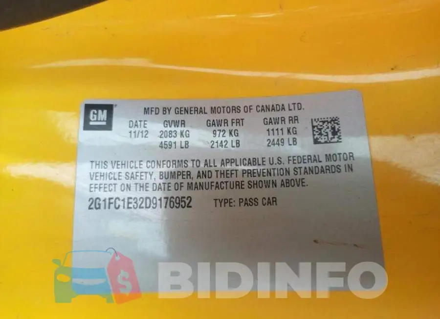 2G1FC1E32D9176952 Photo# 12