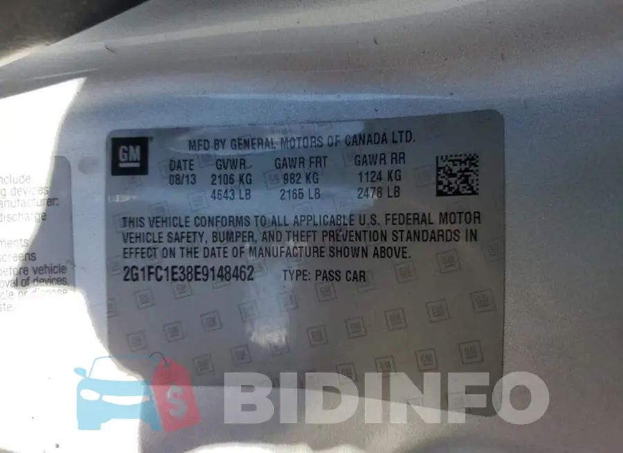 2G1FC1E38E9148462 Photo# 12