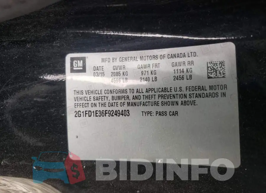 2G1FD1E36F9249403 Photo# 10