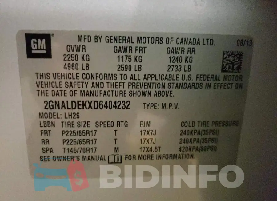 2GNALDEKXD6404232 Photo# 10