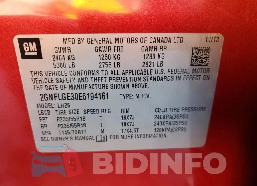 2GNFLGE30E6194161 Photo# 12