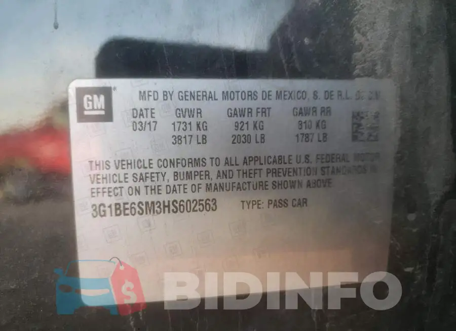 3G1BE6SM3HS602563 Photo# 10