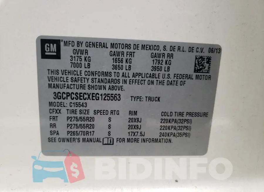 3GCPCSECXEG125563 Photo# 12