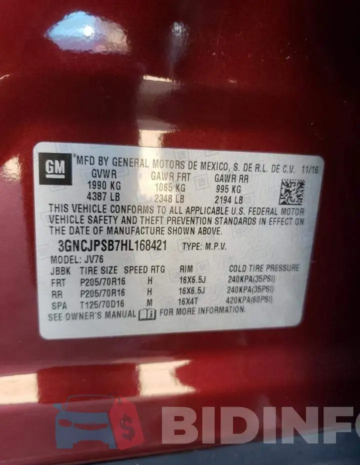 3GNCJPSB7HL168421 Photo# 10