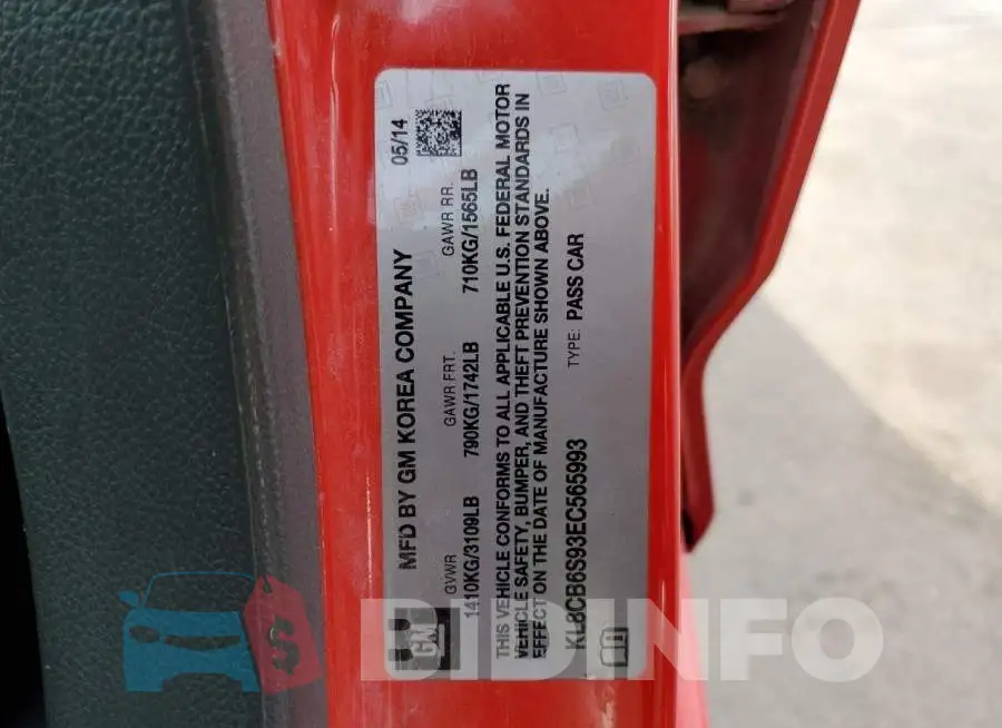 KL8CB6S93EC565993 Photo# 12