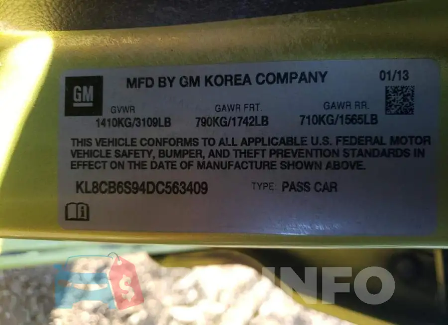 KL8CB6S94DC563409 Photo# 10
