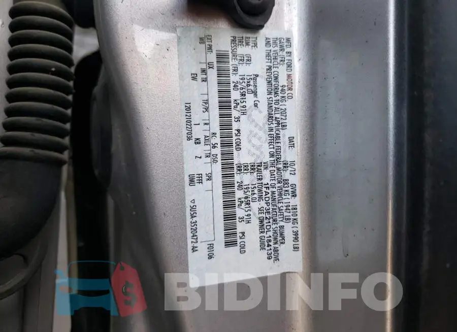1FADP3E21DL184139 Photo# 10