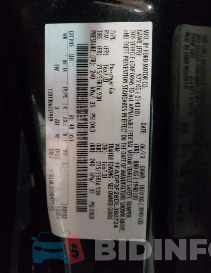 1FADP3F28DL380724 Photo# 10