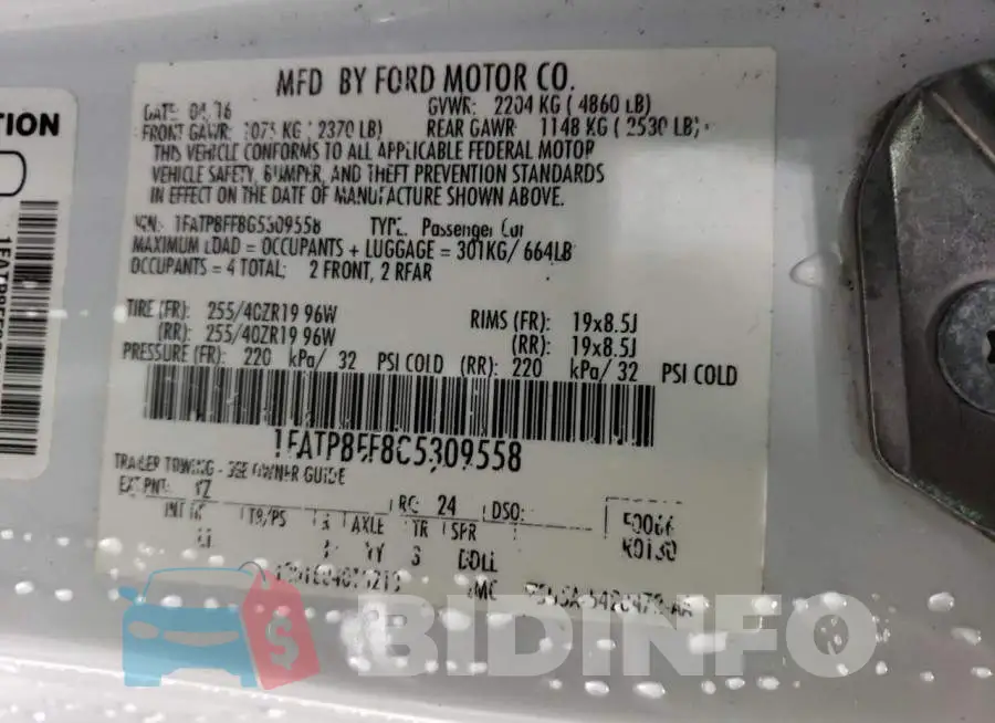 1FATP8FF8G5309558 Photo# 13