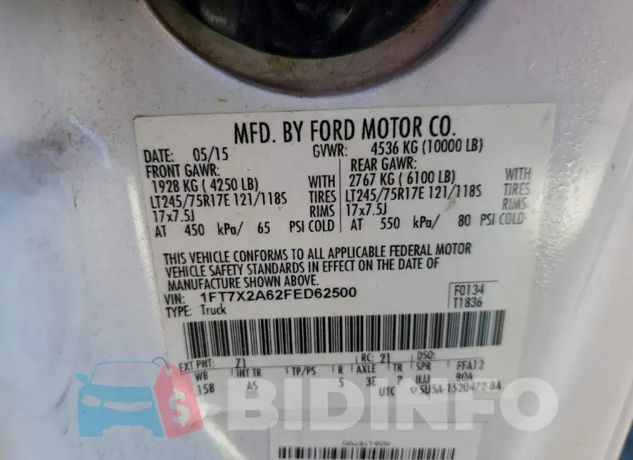 1FT7X2A62FED62500 Photo# 12