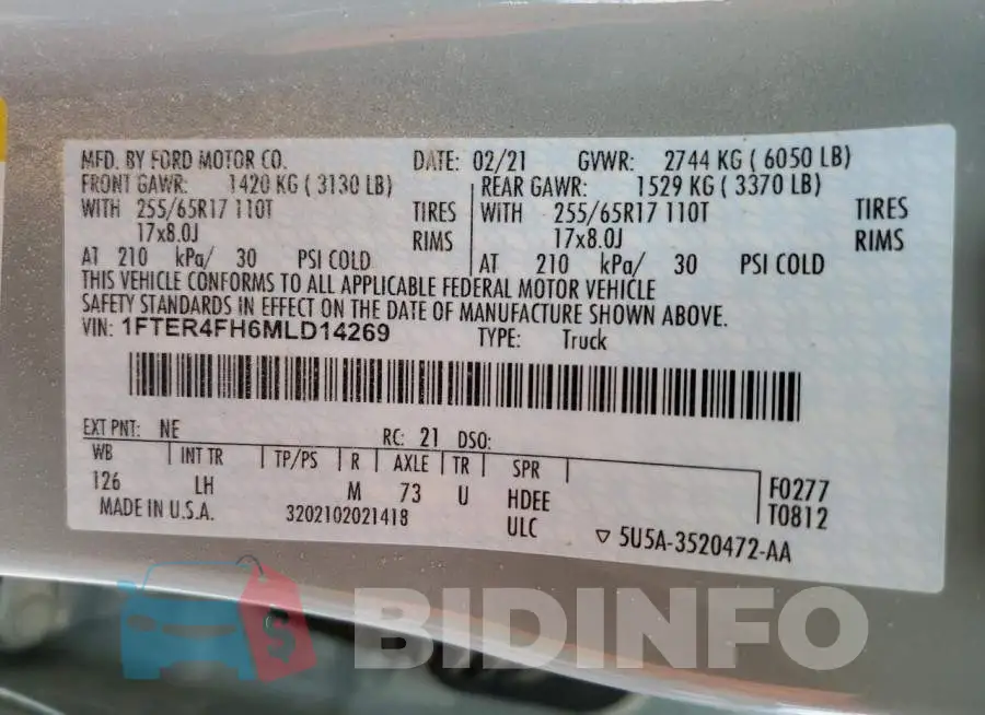 1FTER4FH6MLD14269 Photo# 12