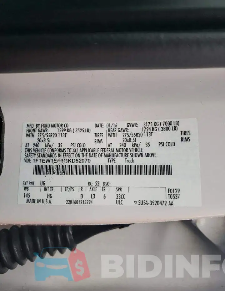 1FTEW1EF6GKD52070 Photo# 12