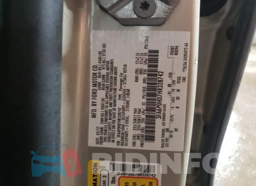 3FA6P0HD7HR328742 Photo# 12