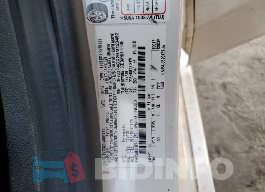 3FADP4GX2HM123482 Photo# 12