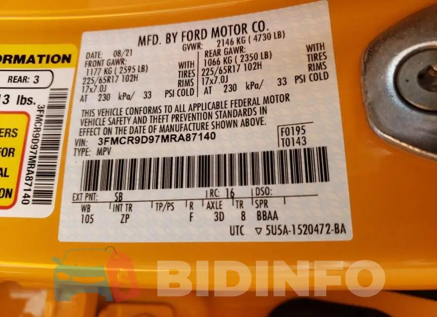 3FMCR9D97MRA87140 Photo# 10