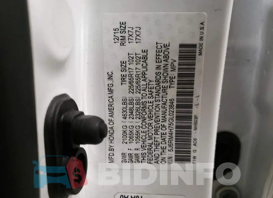 5J6RM4H75GL023846 Photo# 13