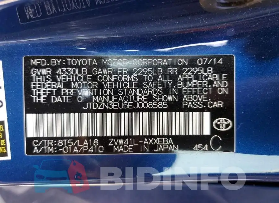 JTDZN3EU5EJ008585 Photo# 10