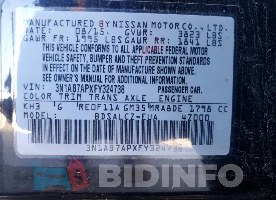 3N1AB7APXFY324738 Photo# 12