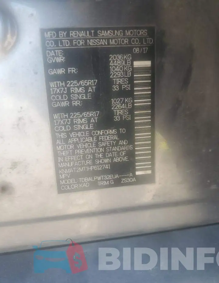 KNMAT2MT1HP612741 Photo# 10