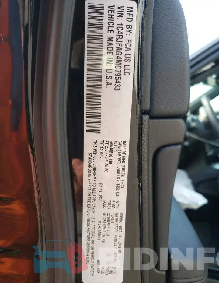 1C4RJFAG4MC795433 Photo# 10