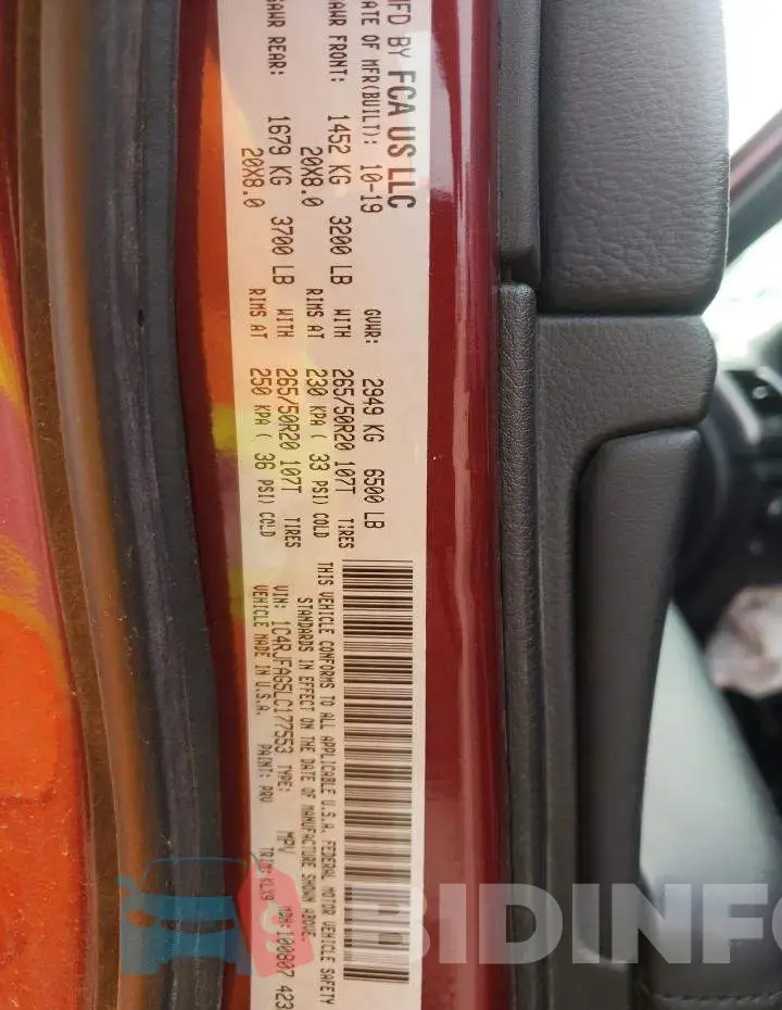 1C4RJFAG5LC177553 Photo# 10