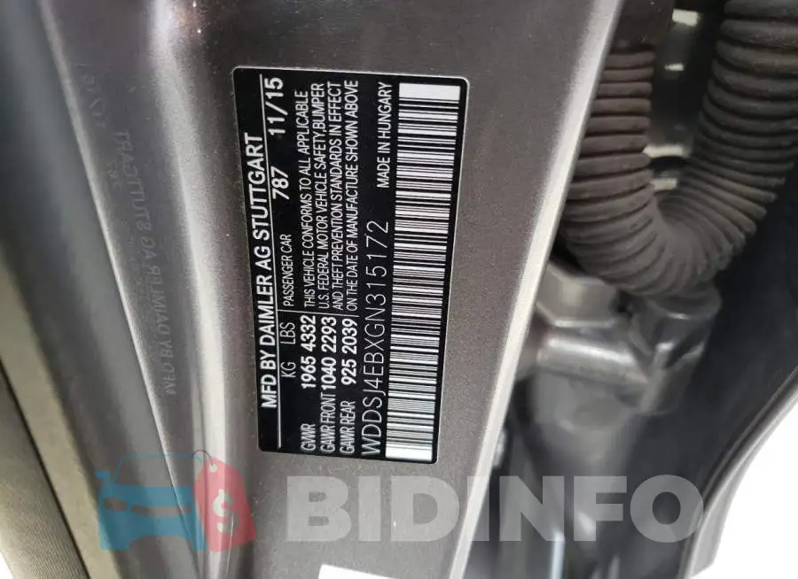WDDSJ4EBXGN315172 Photo# 13