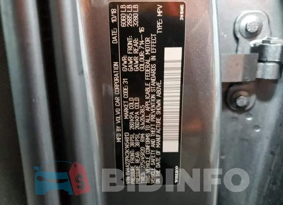 YV4A22PK2K1454813 Photo# 10
