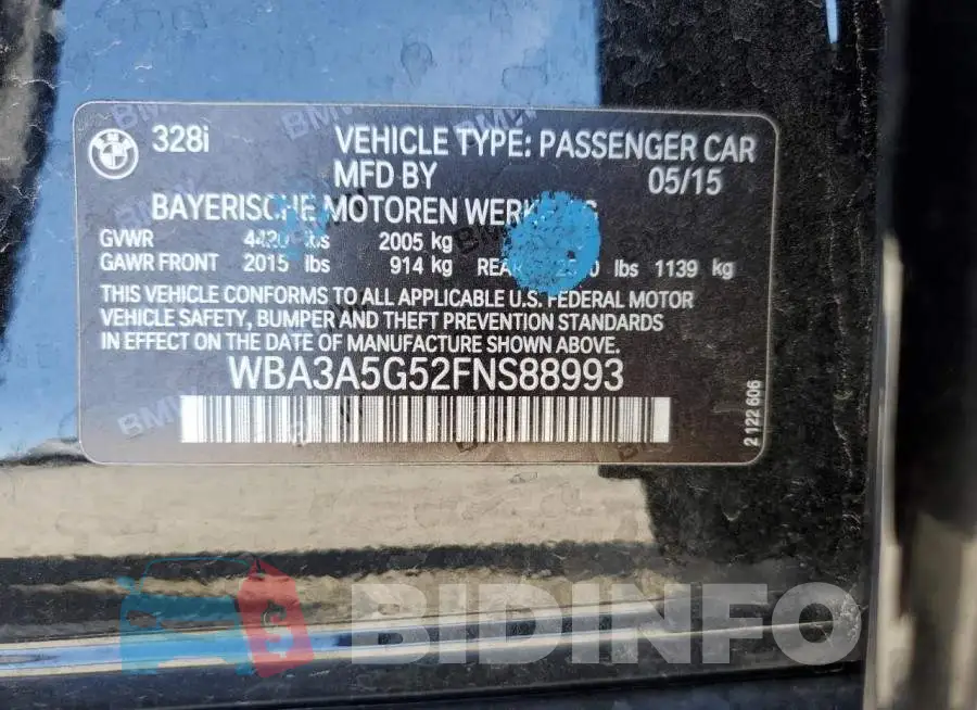 WBA3A5G52FNS88993 Photo# 12