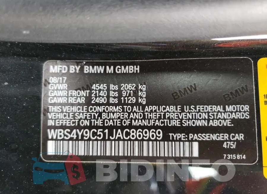 WBS4Y9C51JAC86969 Photo# 10